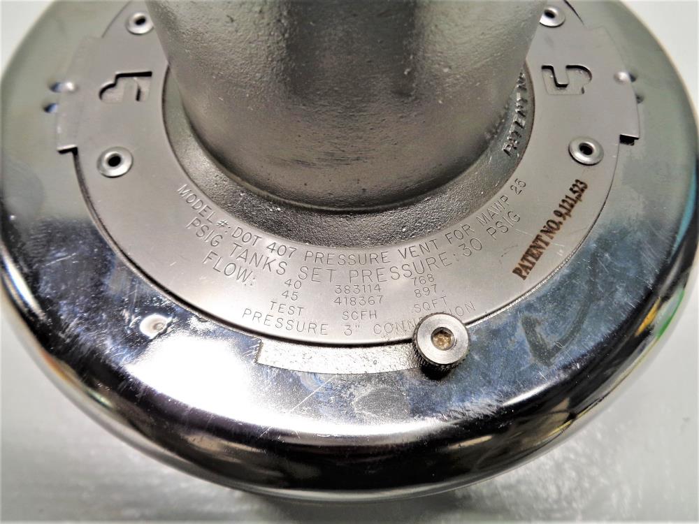 Girard Pressure Vent  for 3" Connection #D0T 407